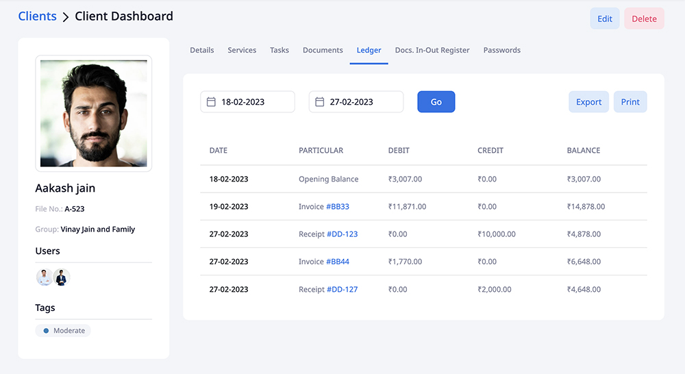 ca client ledger